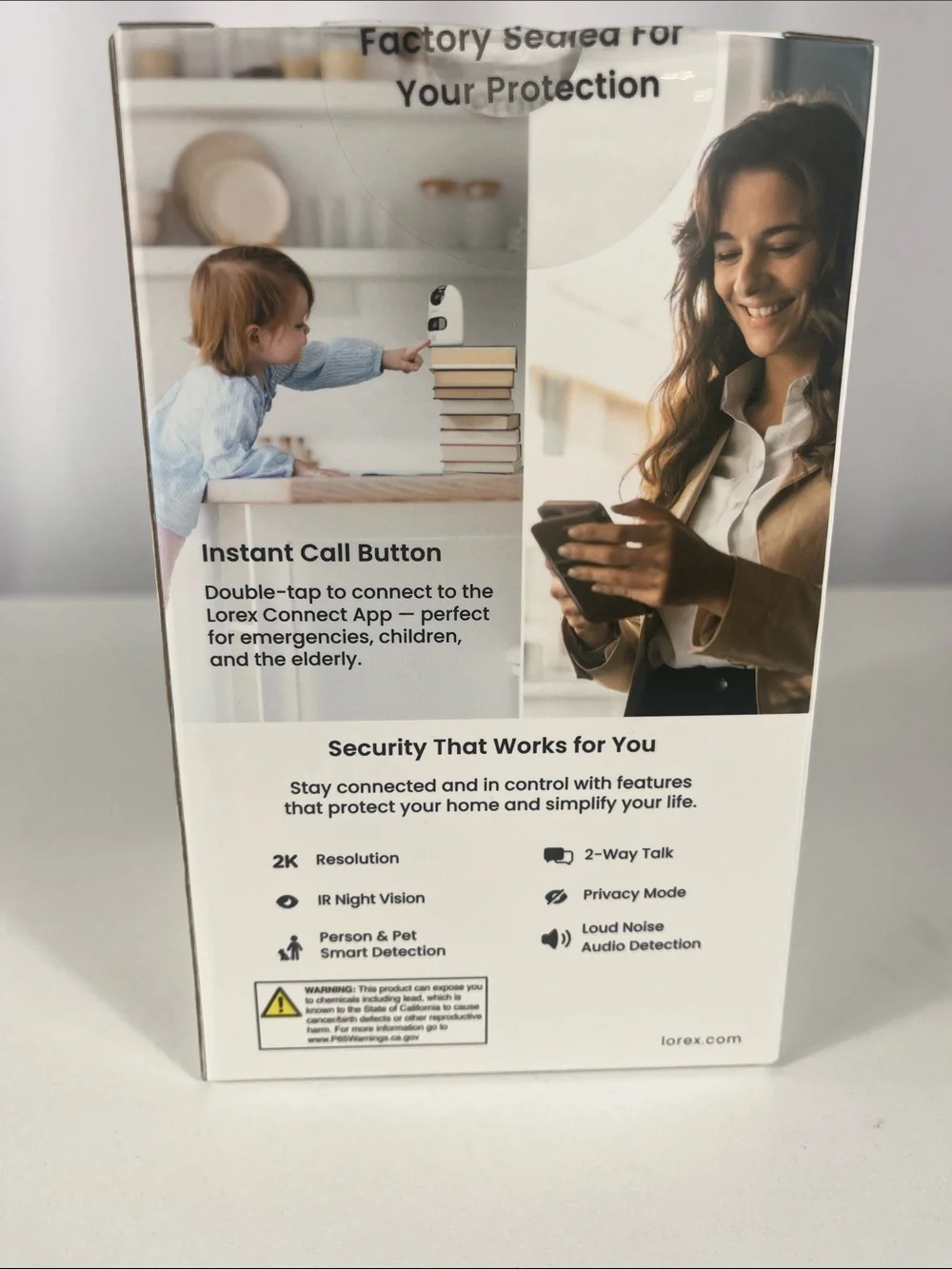 Connect White Dual-Lens Indoor Pan-Tilt Camera